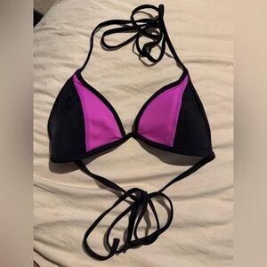 Victoria's Secret Black and Pink Bikini Top